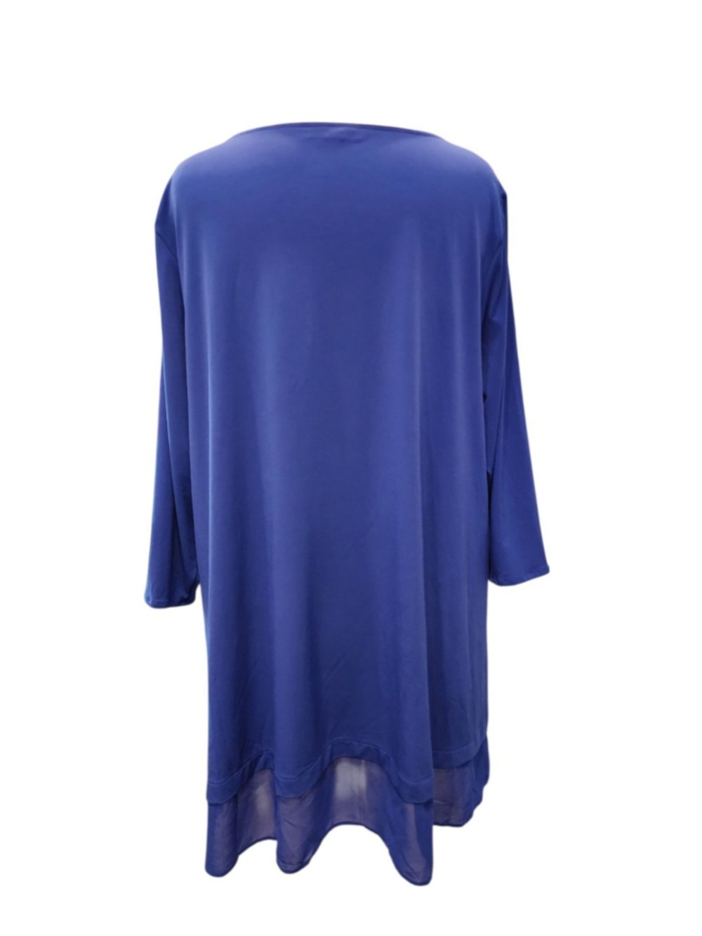 Alfani Elements 3X Cobalt Blue Asymmetric Tunic Top 3/4 Sleeve Plus Size NWT - Picture 8 of 14